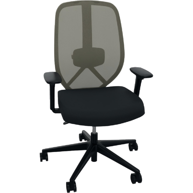 KÖHL Drehstuhl KANSEO mit NETWORK Rückenlehne, 2D Armlehne - Netzrücken beige