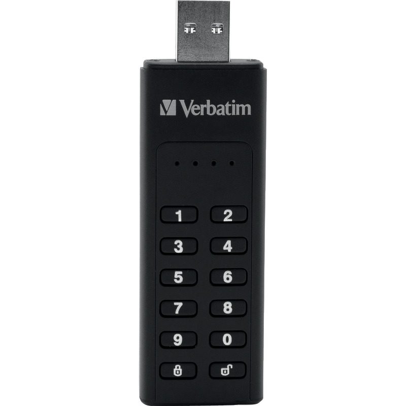 Verbatim USB 3.0 Stick 64GB, Secure, Keypad, AES 256-Bit, (R) 160MB/s, (W) 130MB/s