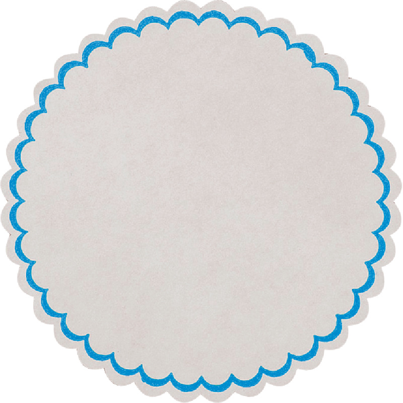 SoldanPlus Siegelsterne selbstklebend, Ø 55 mm, Farbe: weiß mit blauem Rand - weiß / blau