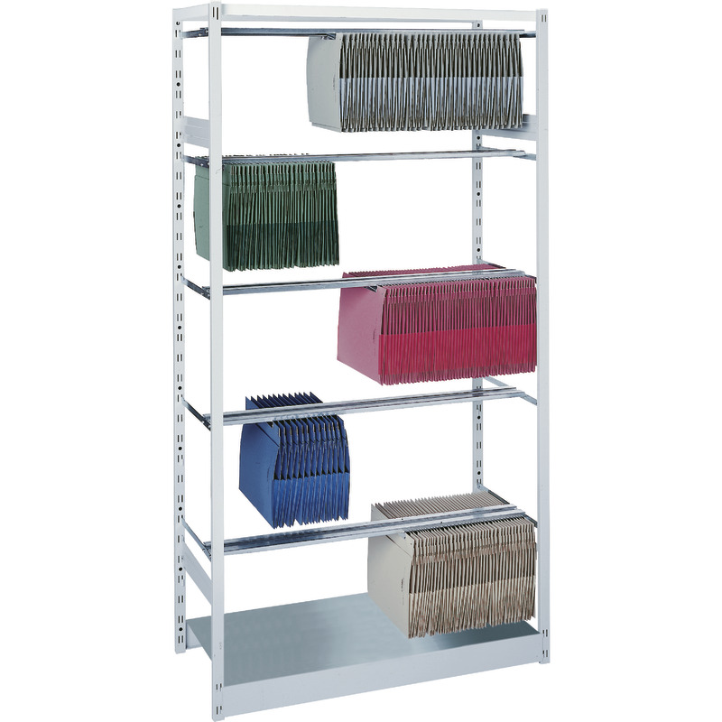 Grundregal ohne Rückwand, 6 Pendelhefterschienen