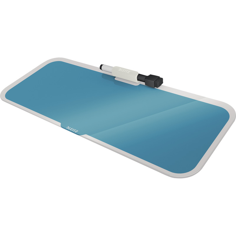 LEITZ Cosy Desktop-Memoboard, Glas, 5269 - blau