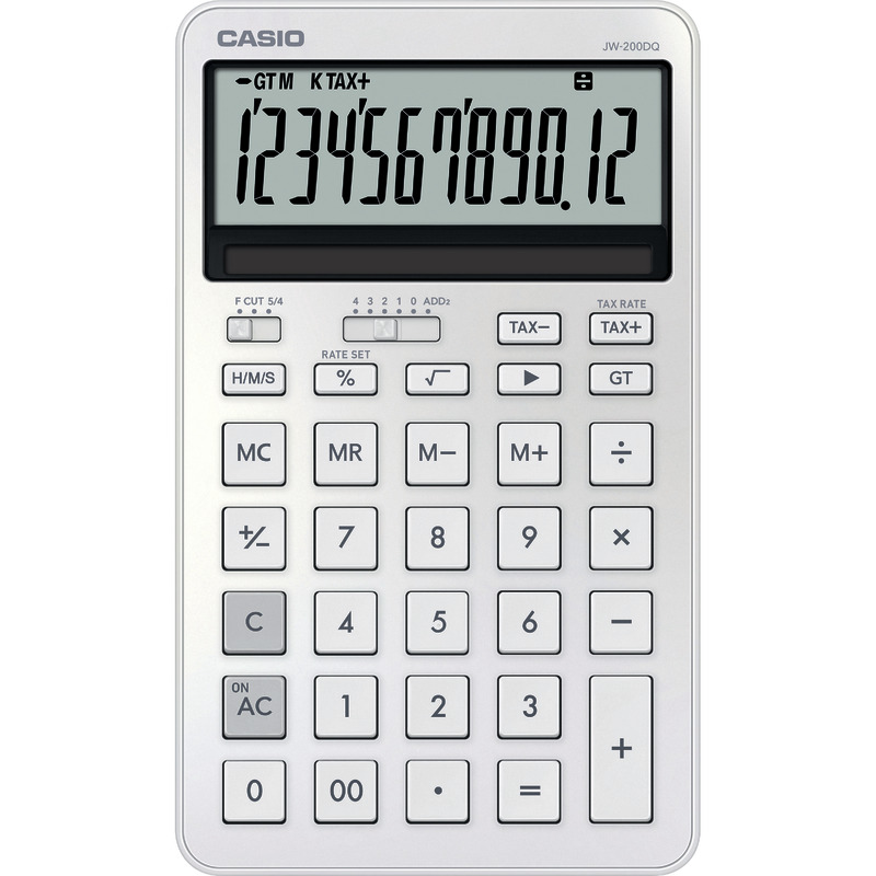 Casio Tischrechner JW-200DQ WE, weiß