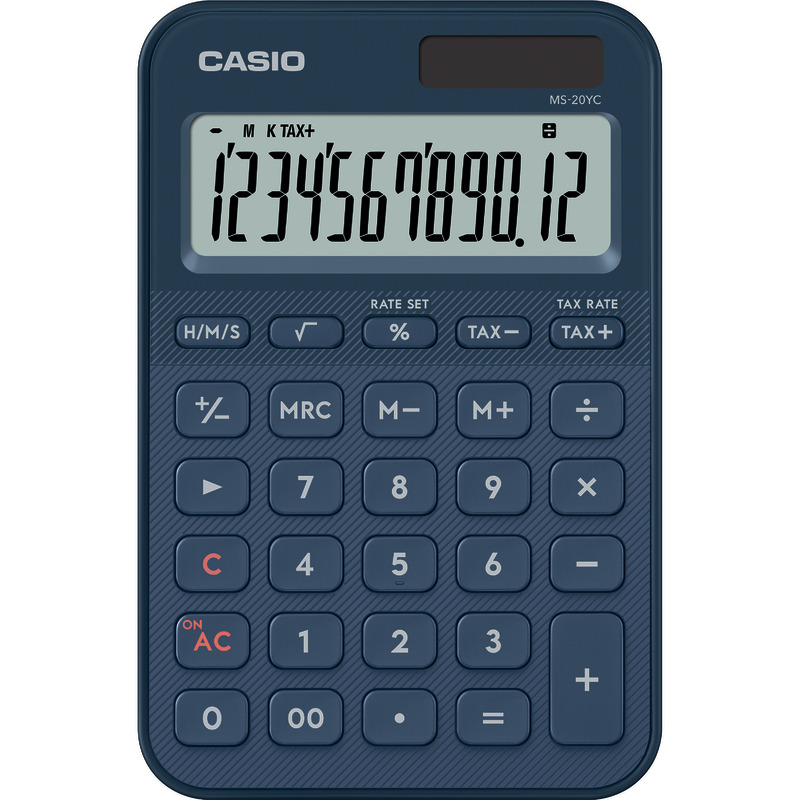 Casio Tischrechner MS-20YC WE, weiß - blau