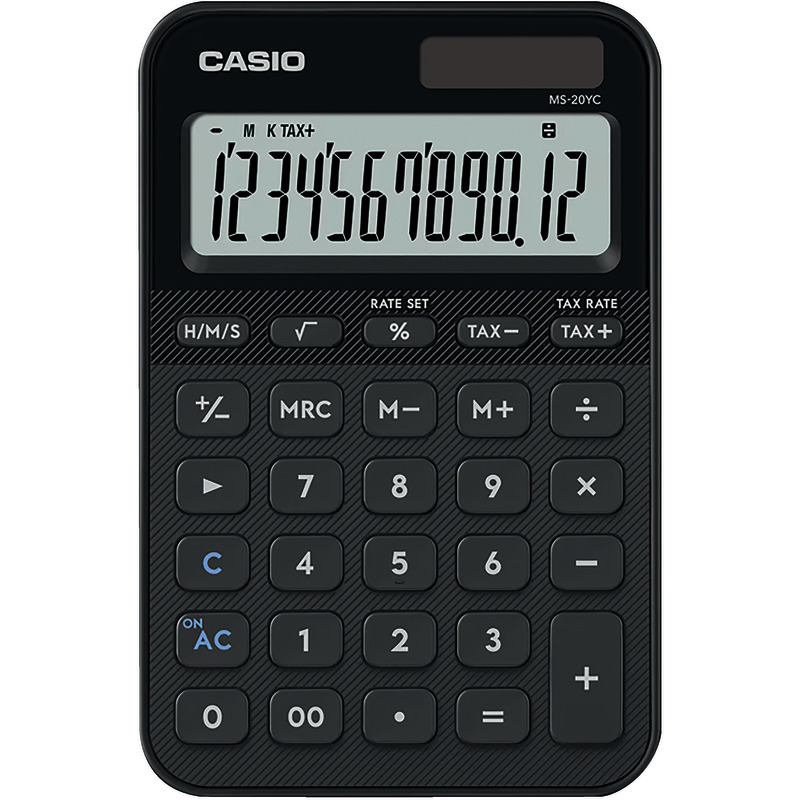 Casio Tischrechner MS-20YC WE, weiß - schwarz