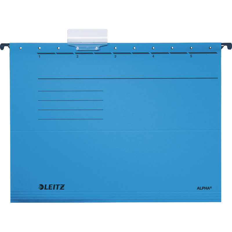 LEITZ Color-Hängetasche  Alpha 1986, mit Papierfröschen - blau