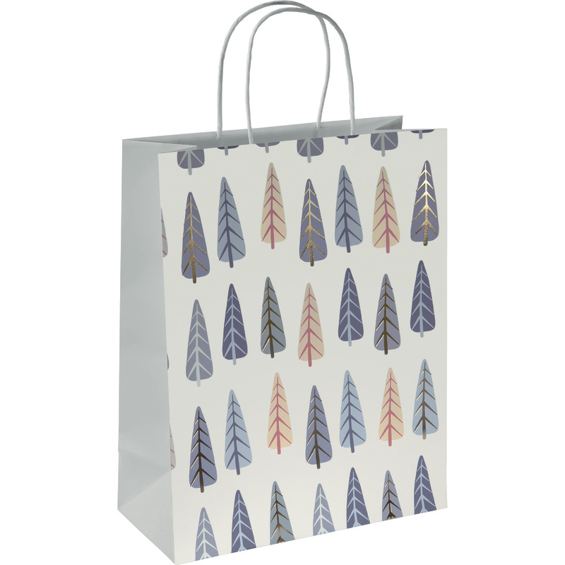 sigel Geschenktasche Pine trees, Large, Packung: 5 Stück