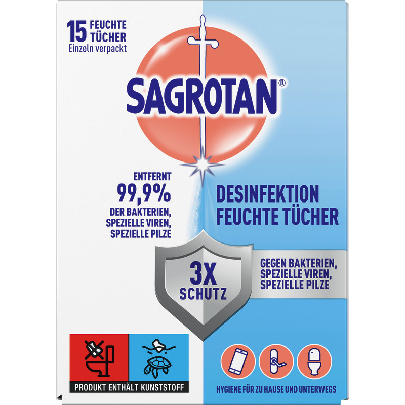 Sagrotan Hygiene-Tücher 15 Tücher
