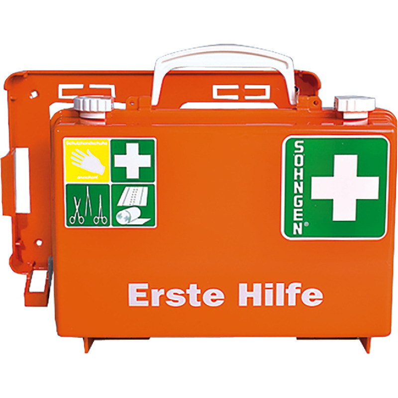 aluderm Erste-Hilfe-Koffer, 72-teilig, orange, mit Füllung DIN 13157