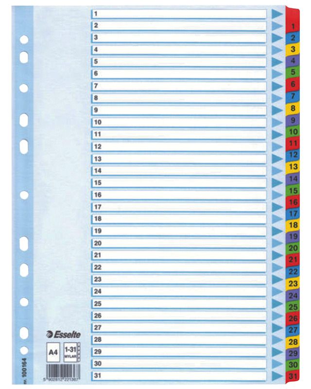 Esselte Ordner-Register, Taben 1-31 Esselte Ordner-Register, Taben 1-31