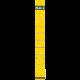 LEITZ Rückenschilder 1648, selbstklebend,  für Rückenbreite 52 mm, lang - gelb