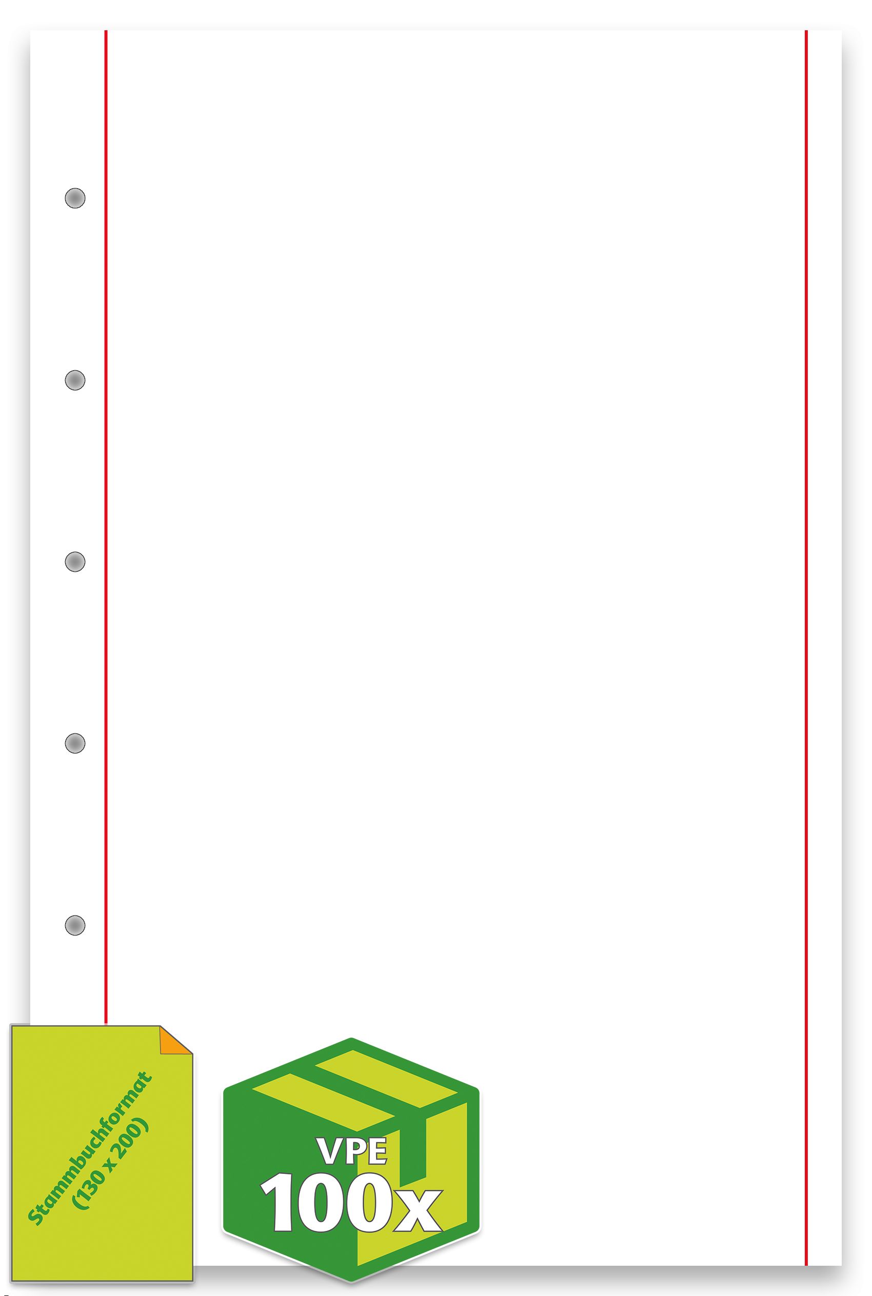Papier Stammbuchformat Kirchliche Bestattung, Schmuckrand, 6-Ring-Lochung, 100 Stück