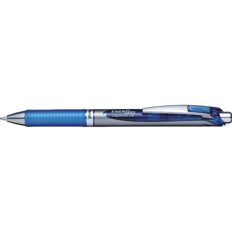 Pentel Gel-Tintenroller EnerGEL BL80, mit Druckmechanik - blau