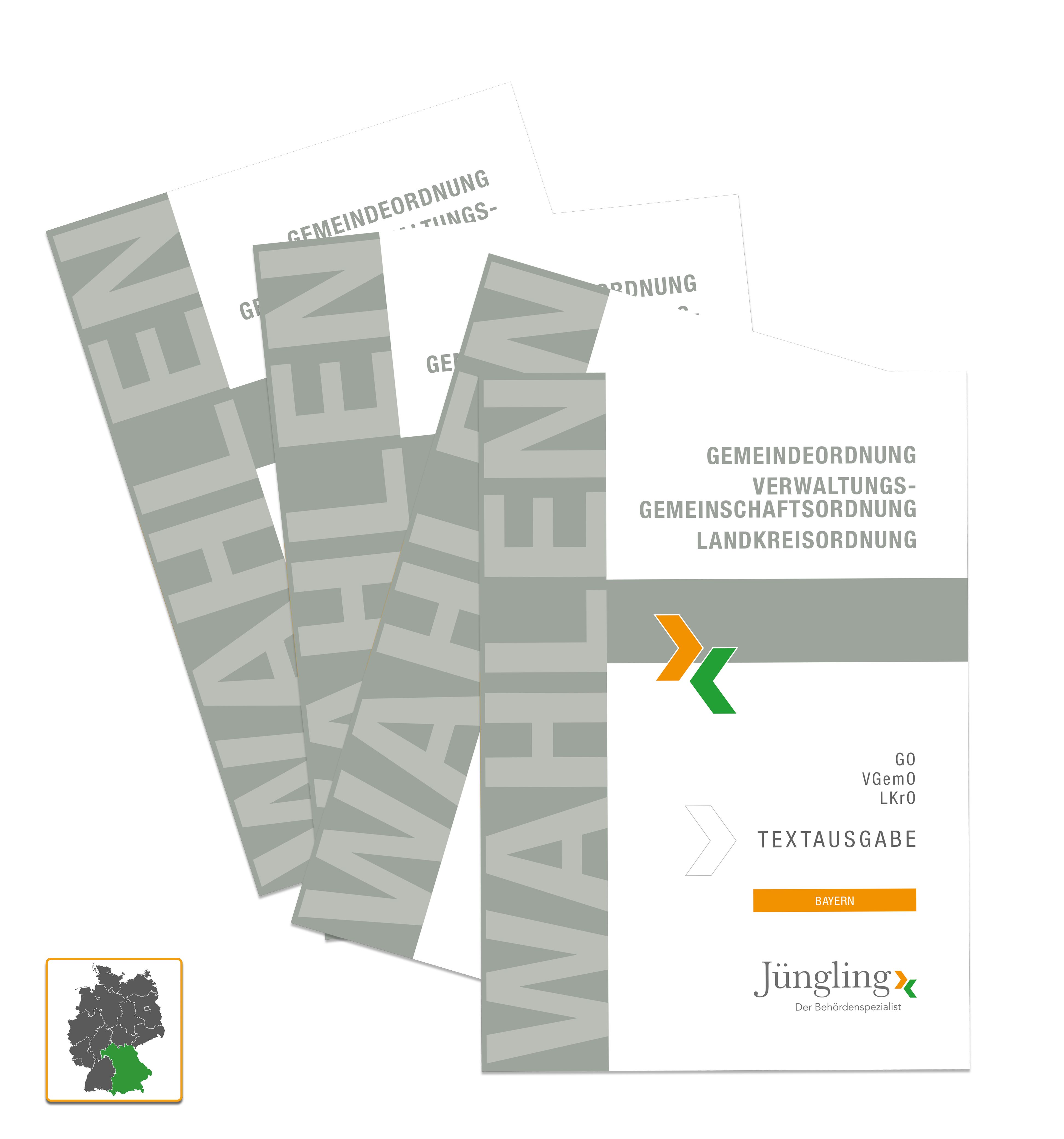 Broschüre für jeden gewählten Mandatsträger: Gemeindeordnung/Verwaltungsgemeinschaftsordnung/Landkreisordnung, Textausgabe mit Stichwortverzeichnis, A5