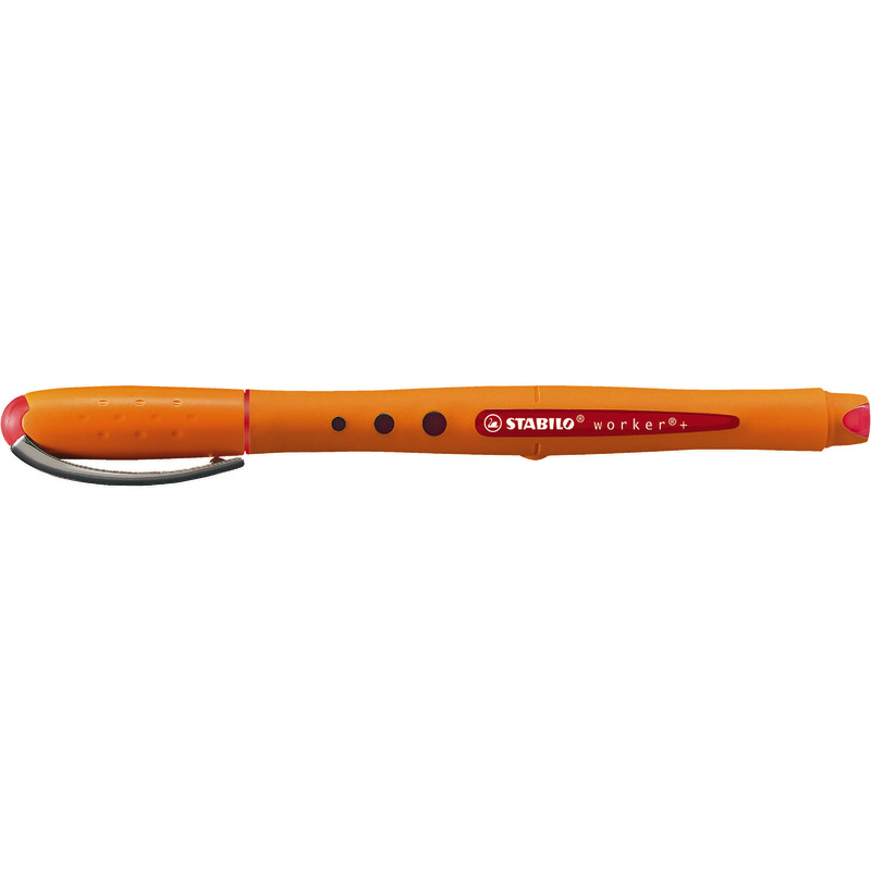 STABILO Tintenroller 2018 worker+ medium, Strichstärke: 0, 5 mm - rot