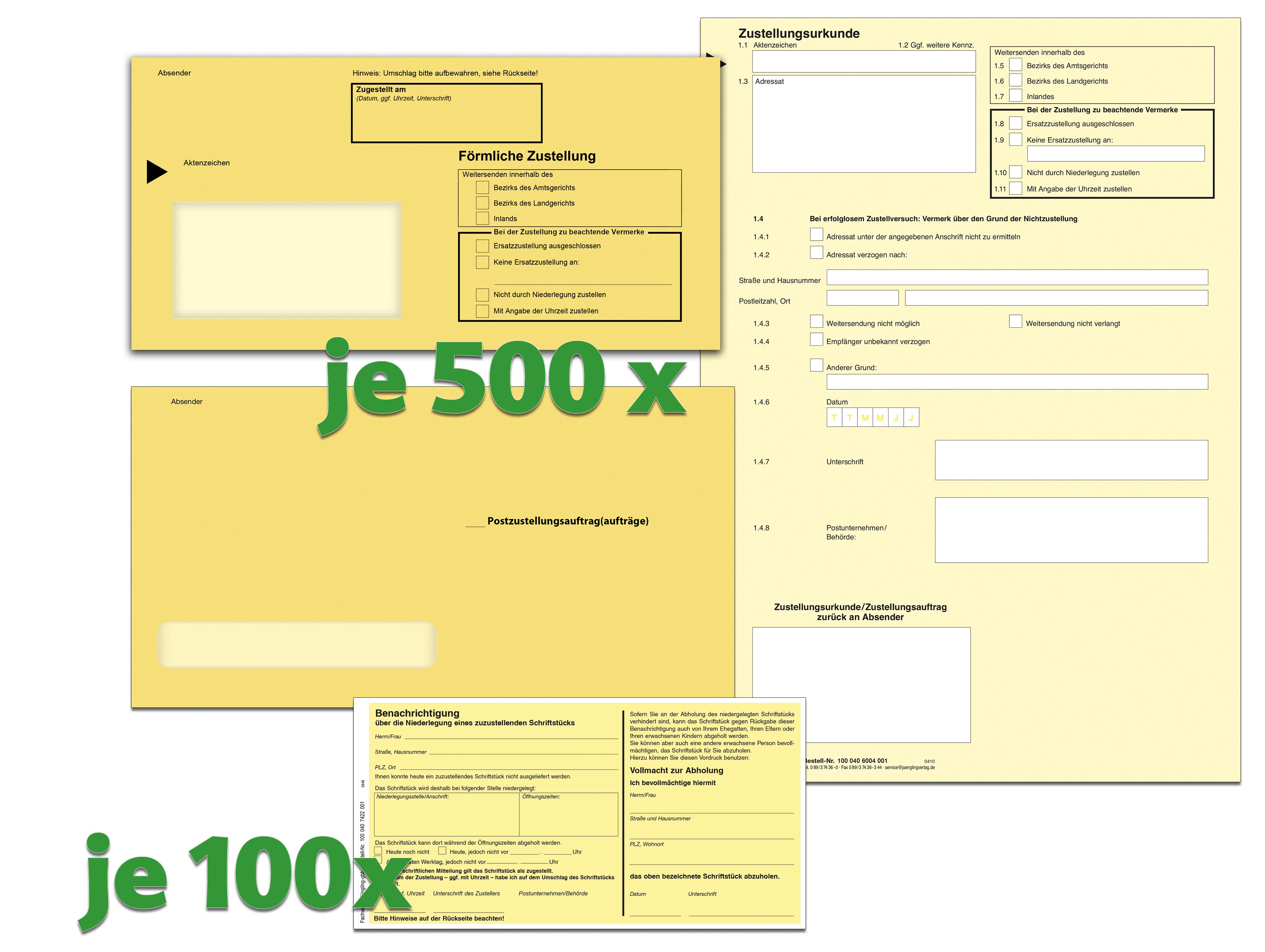 ZU-Paket 500 mit Eindruck Beliehene Unternehmen