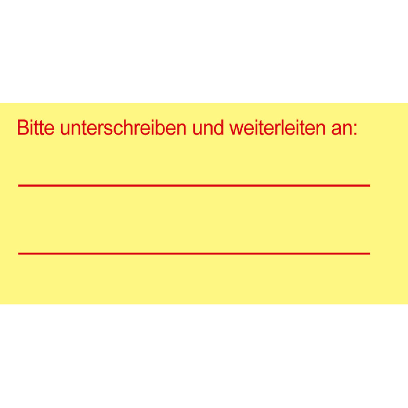 SoldanPlus Bedruckte Haftnotizen: Bitte unterschreiben und weiterleiten an: