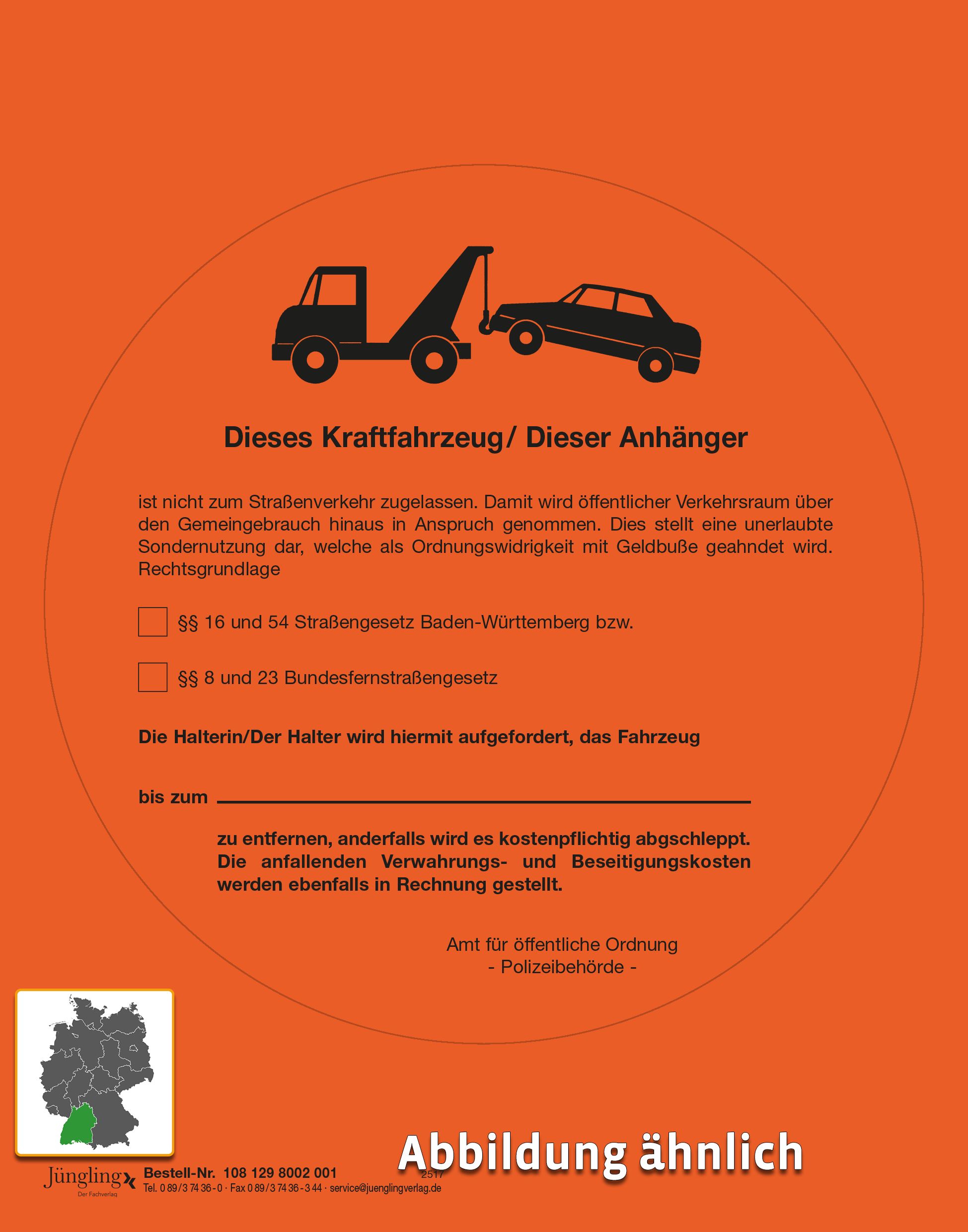 Aufkleber Roter Punkt nach Straßengesetz BW, Bundesfernstraßengesetz, leuchtrot, A5