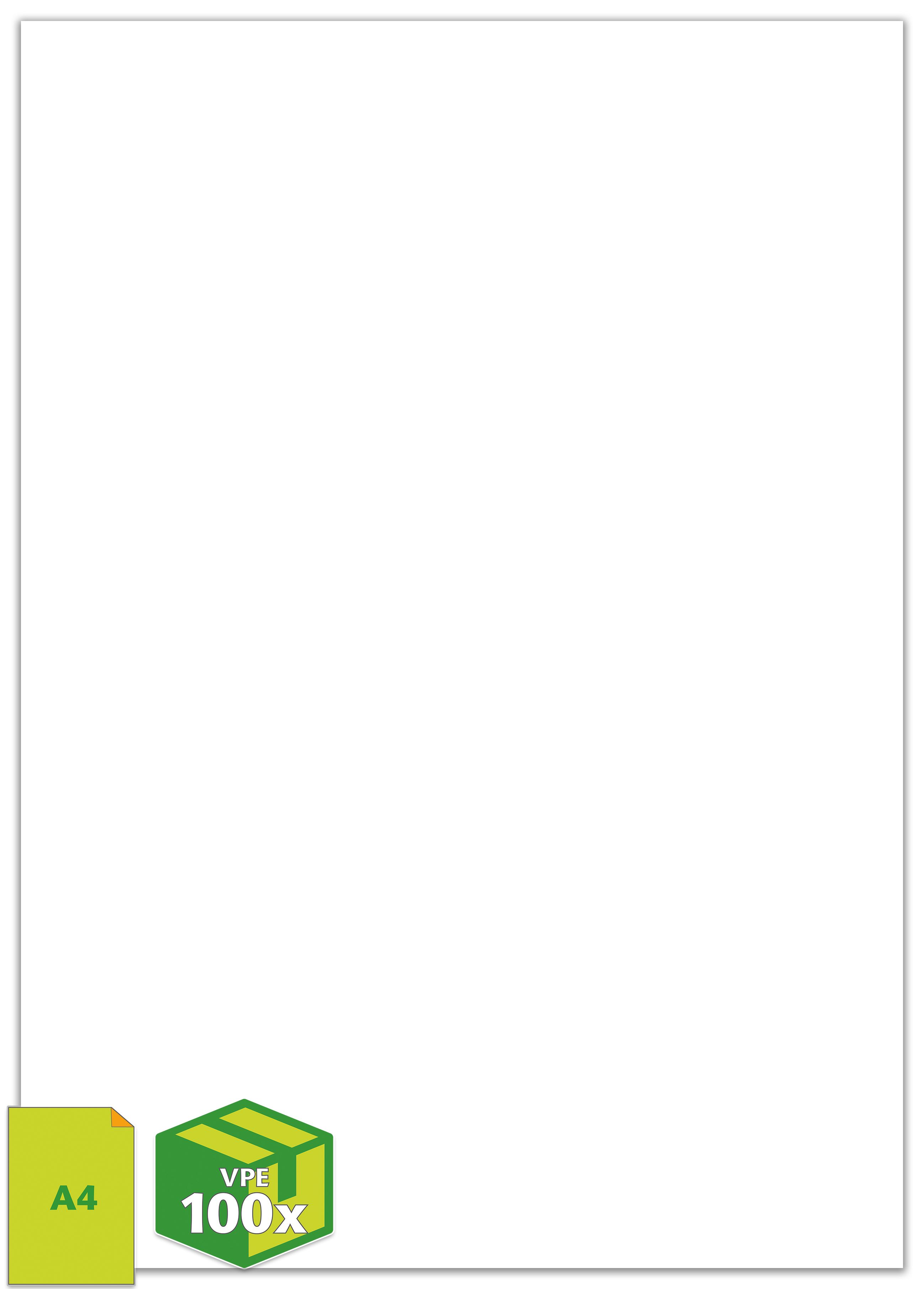 Papier DIN A4, 100 g, ohne Abheftlochung Papier DIN A4, 100 g, ohne Abheftlochung