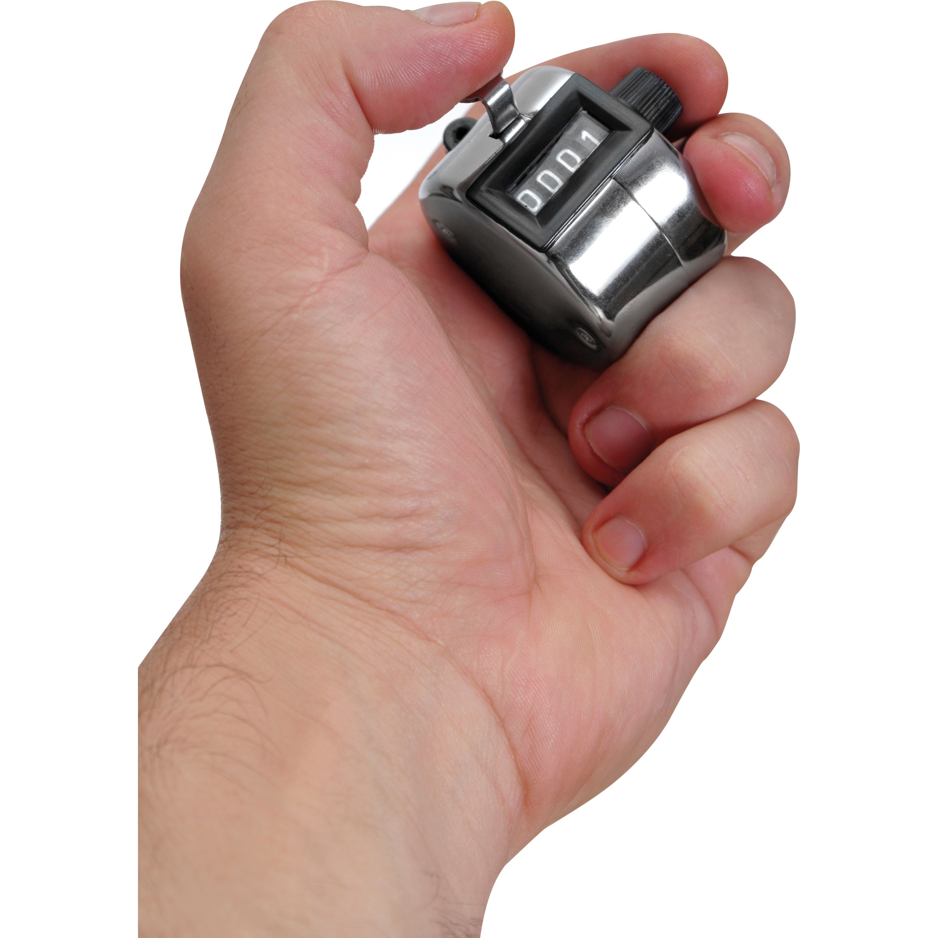 Handzähler in Chrom