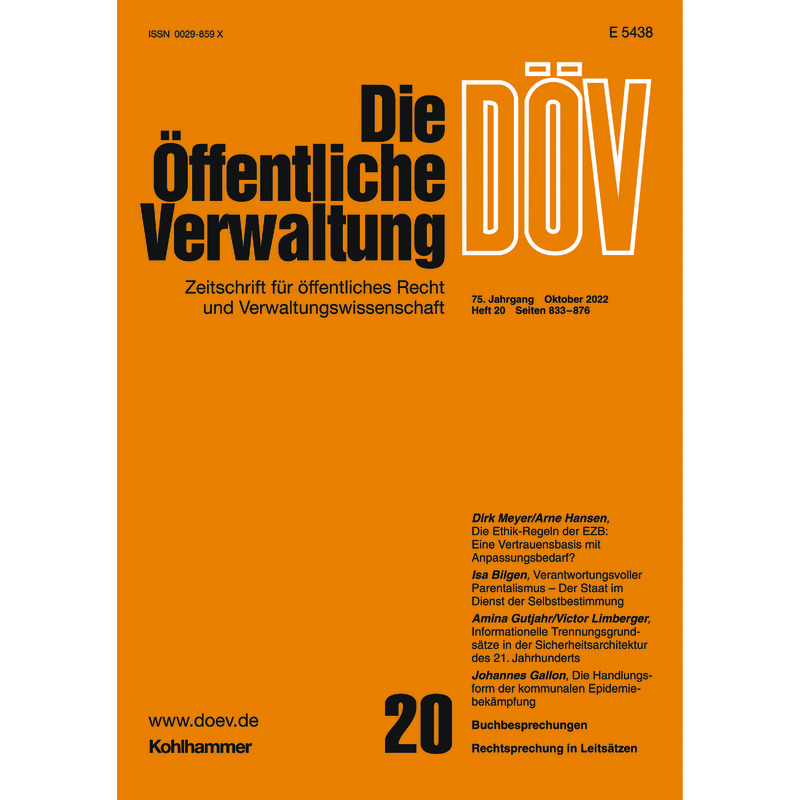 DÖV  -  Die öffentliche Verwaltung  - Abonnement