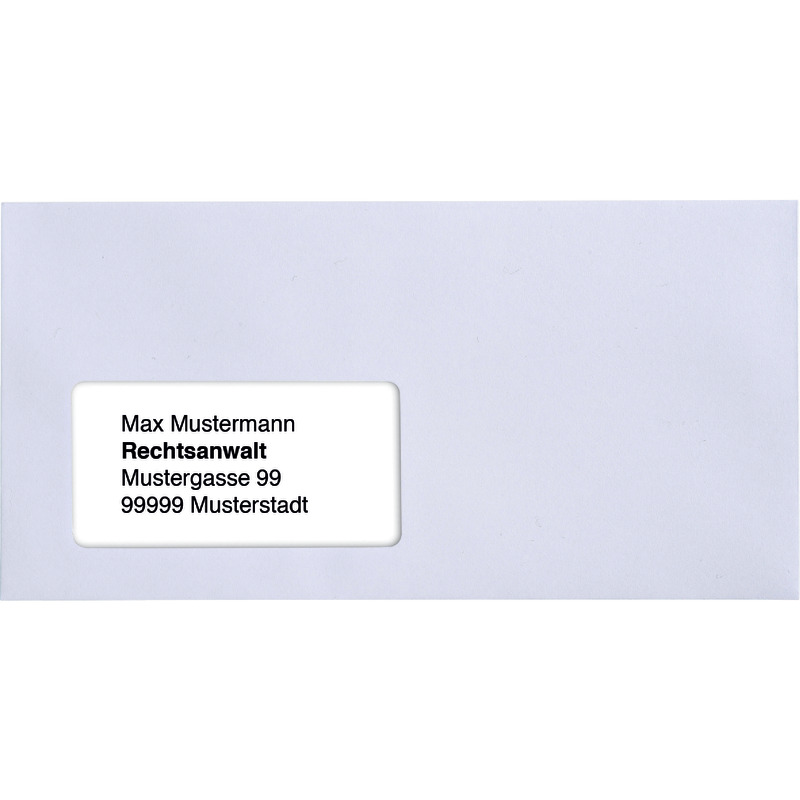 CYGNUS EXCELLENCE Briefumschlag DIN lang, haftklebend, hochweiß, 100 g/qm, mit Fenster, Pack: 10 Stück