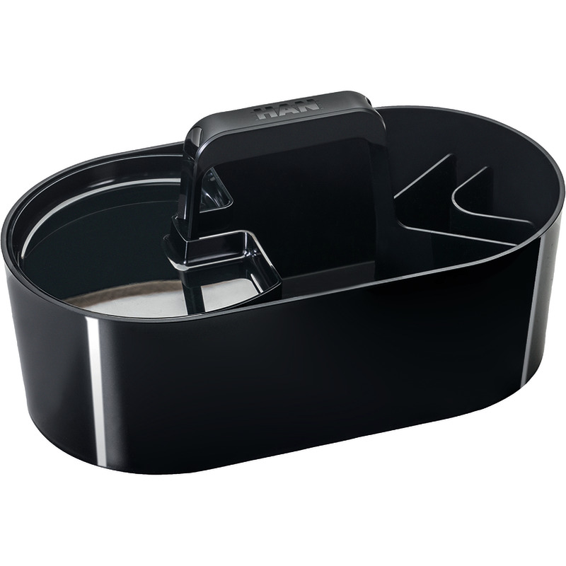 HAN Schreibtisch-Organizer Toolbox LOFT 1200, 4 Fächer, mit Tragegriff - schwarz