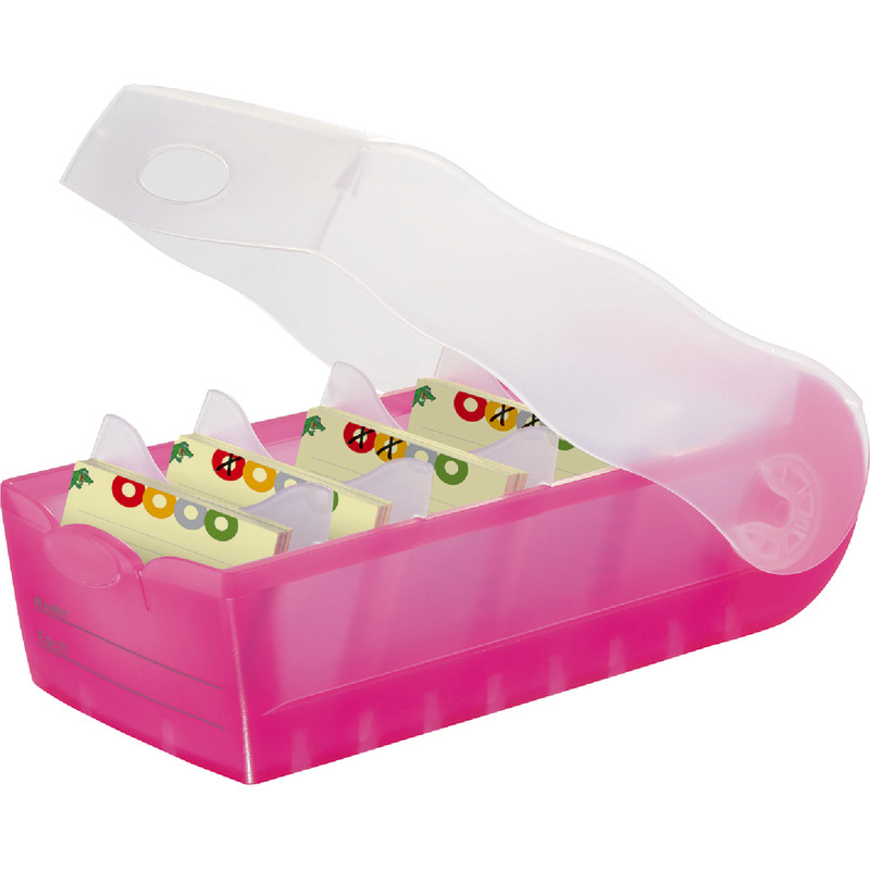 HAN Karteibox CROCO für DIN A7 - pink