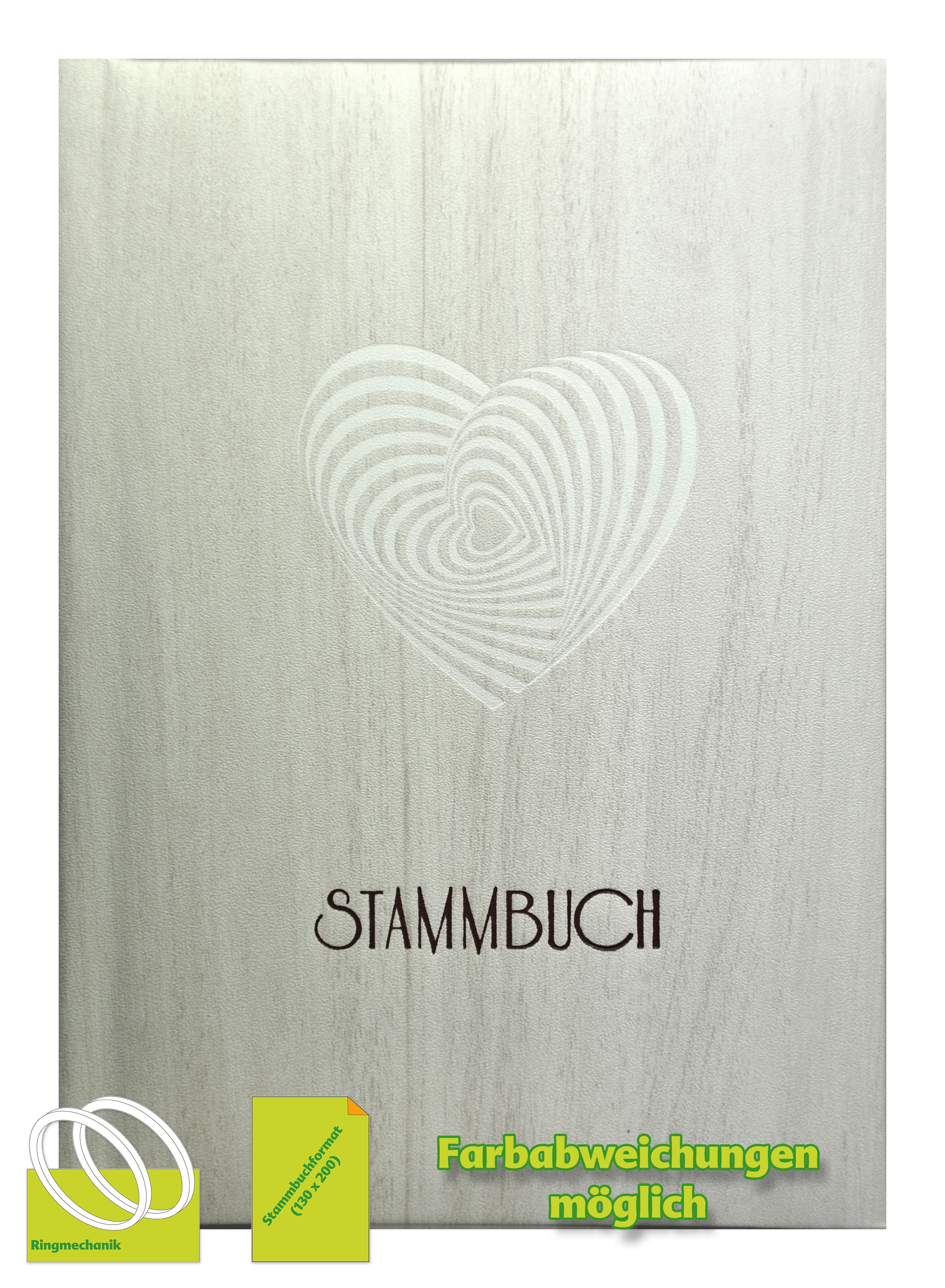 Stammbuch SKANDIA mit Ringmechanik, elfenbein