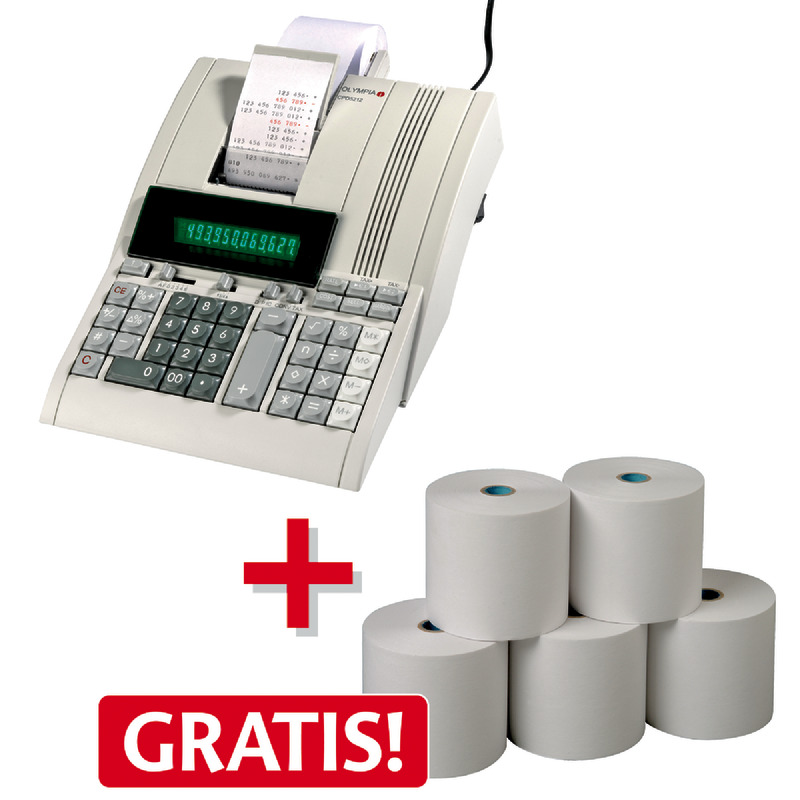 AKTION! OLYMPIA Tischrechner CPD 5212 E + Additionsrollen GRATIS