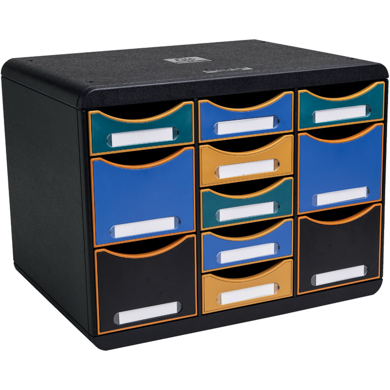 EXACOMPTA Schubladenbox Store Box Multi NEO DECO, 11 Schubladen