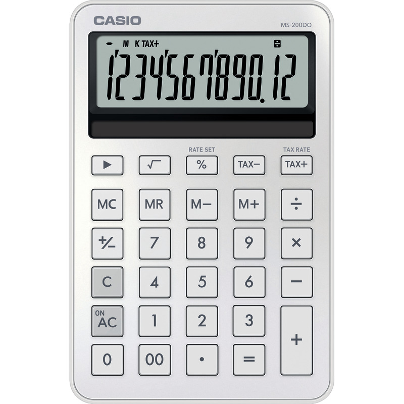 Casio Tischrechner MS-200DQ - weiß