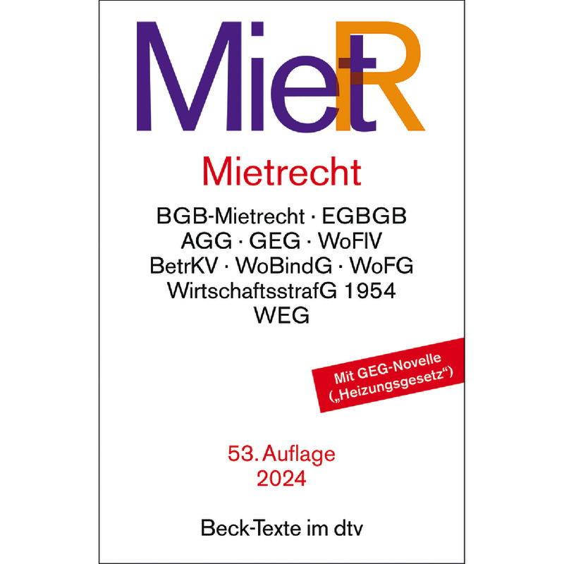 Mietrecht - MietR (dtv 53217)