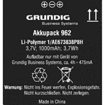 GRUNDIG Akkupack 962