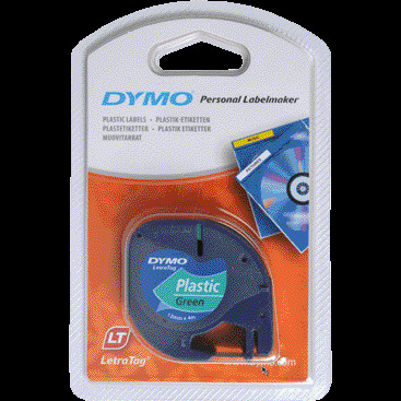 DYMO LetraTAG Beschriftungsband 91224, schwarz/grün