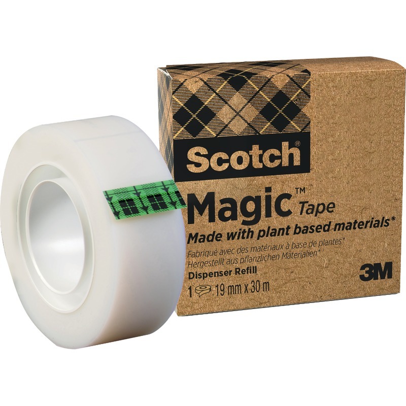 Scotch® Magic™ Klebeband, hergestellt aus pflanzlichen Materialien, 19 mm x 30 m