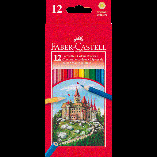 FABER-CASTELL Farbstifte, Packung mit 12 Stiften