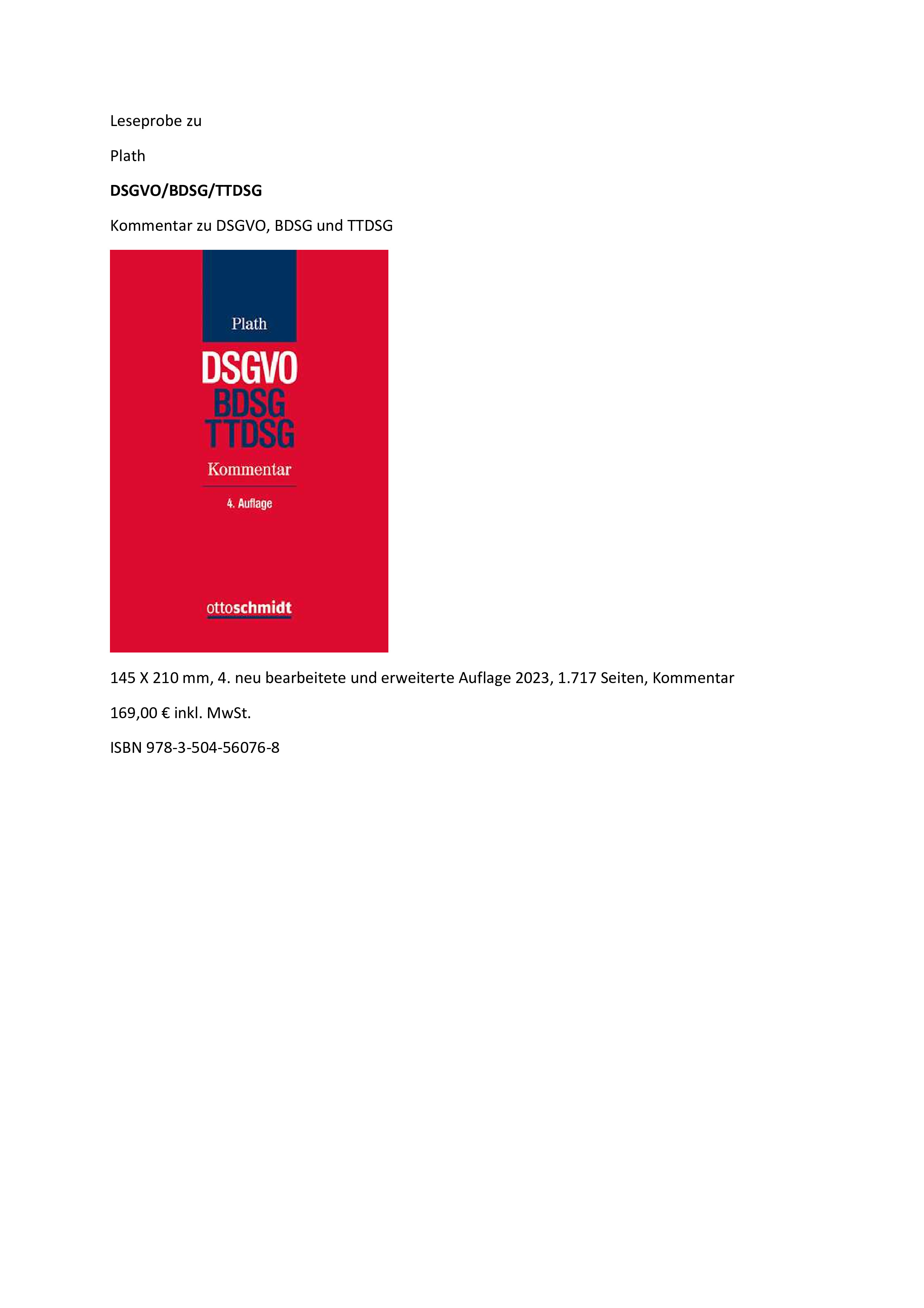 DSGVO BDSG TTDSG