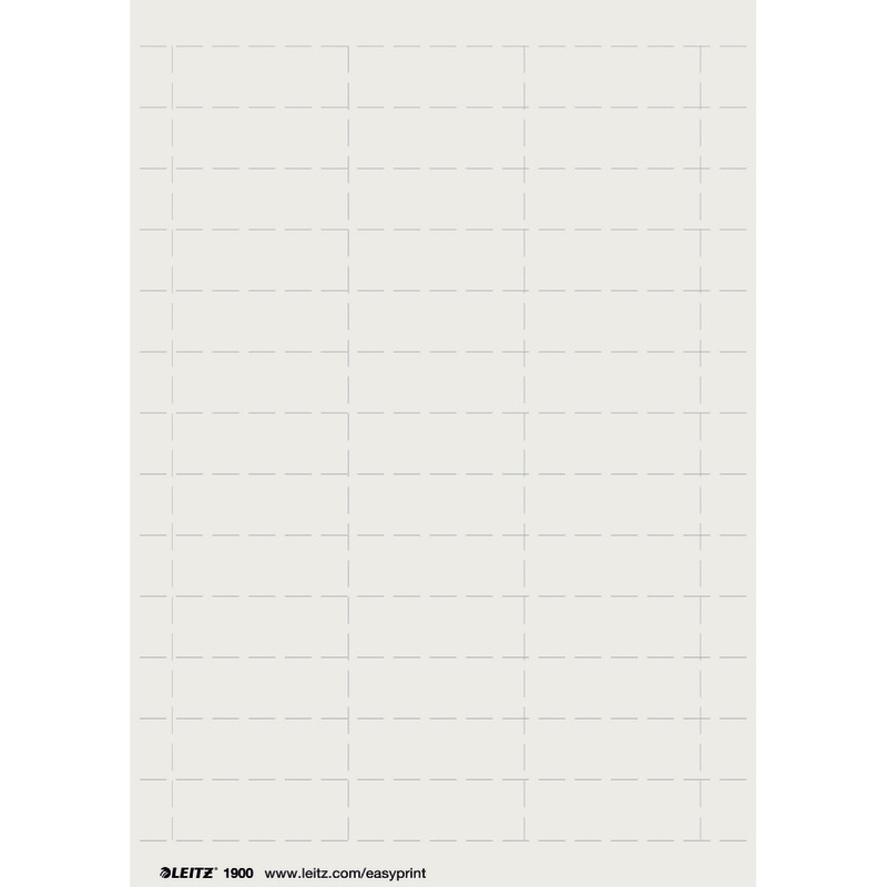 LEITZ Beschriftungsschilder 1900, PC-beschriftbar, weiß LEITZ Beschriftungsschilder 1900, PC-beschriftbar, weiß