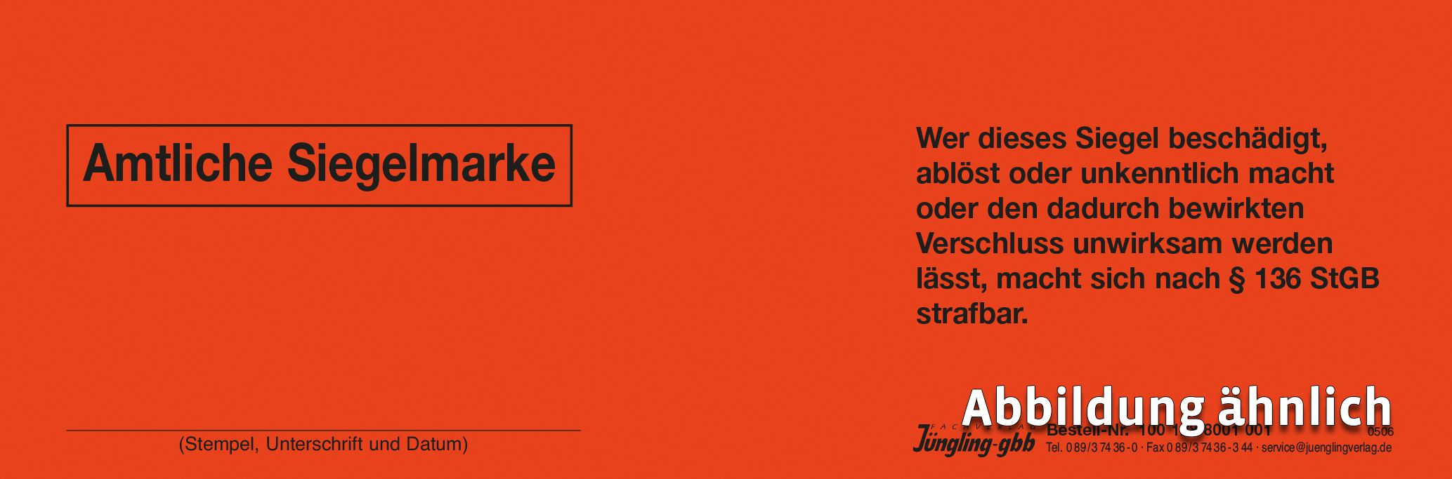 Amtliche Siegelmarke, rot