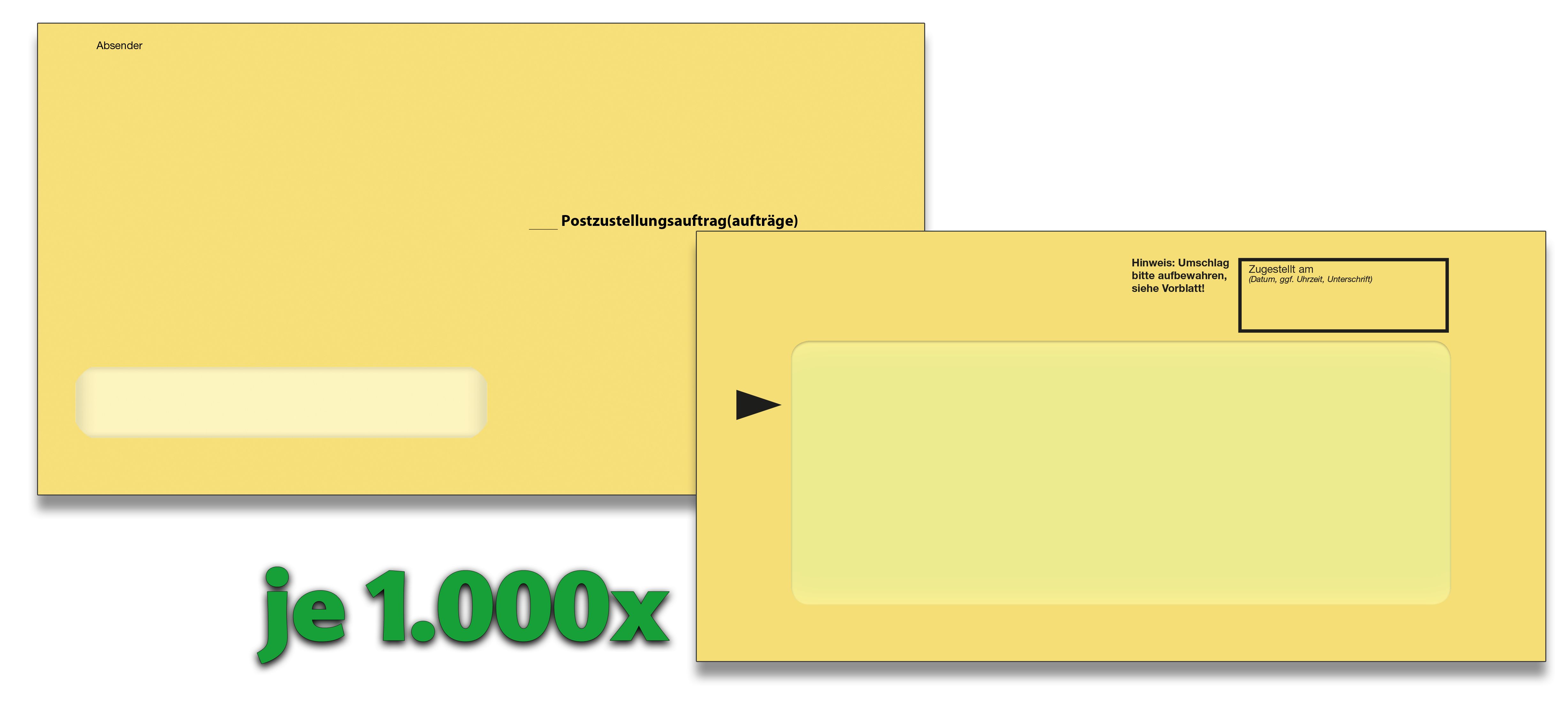 Gerichtsvollzieher Zustellungs-Paket für EDV-Verfahren ohne PZU