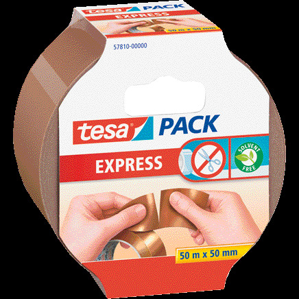 tesa Packband EXPRESS 57810, einreißbar, braun, Bandmaße: 50 mm x 50 m