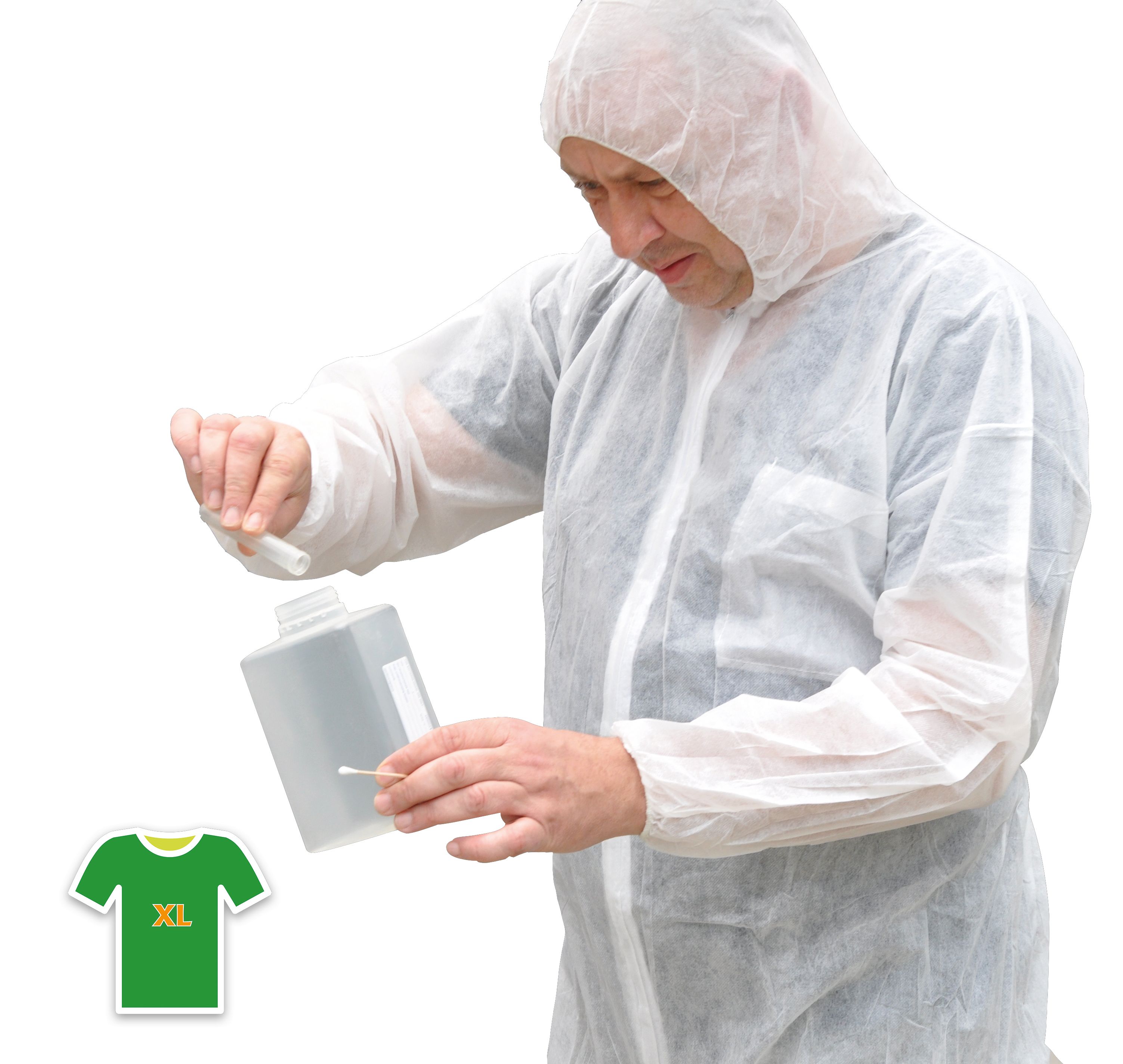 PPSoft-Overall weiß Gr. XL mit Kapuze