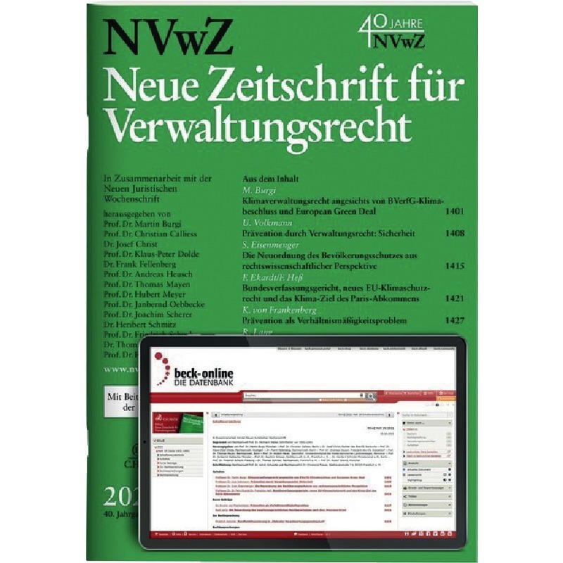 NVwZ  -  Neue Zeitschrift für Verwaltungsrecht - Abonnement