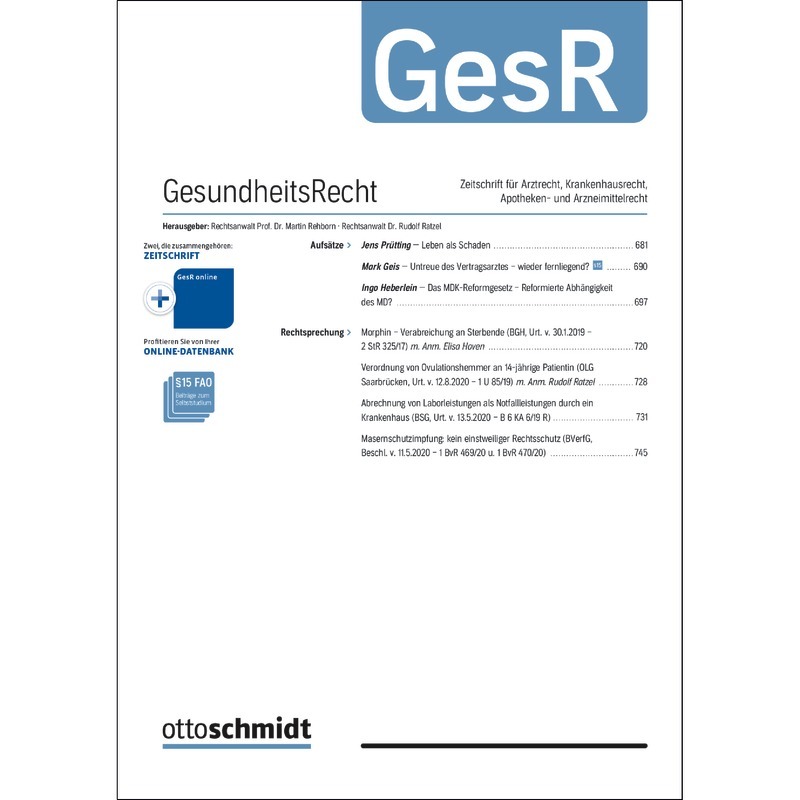 GesR GesundheitsRecht - Abonnement