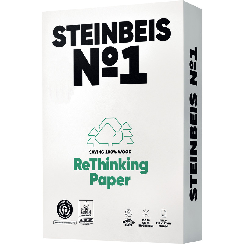 STEINBEIS Kopierpapier No. 1, DIN A4, 80 g/m², Pack: 500 Blatt