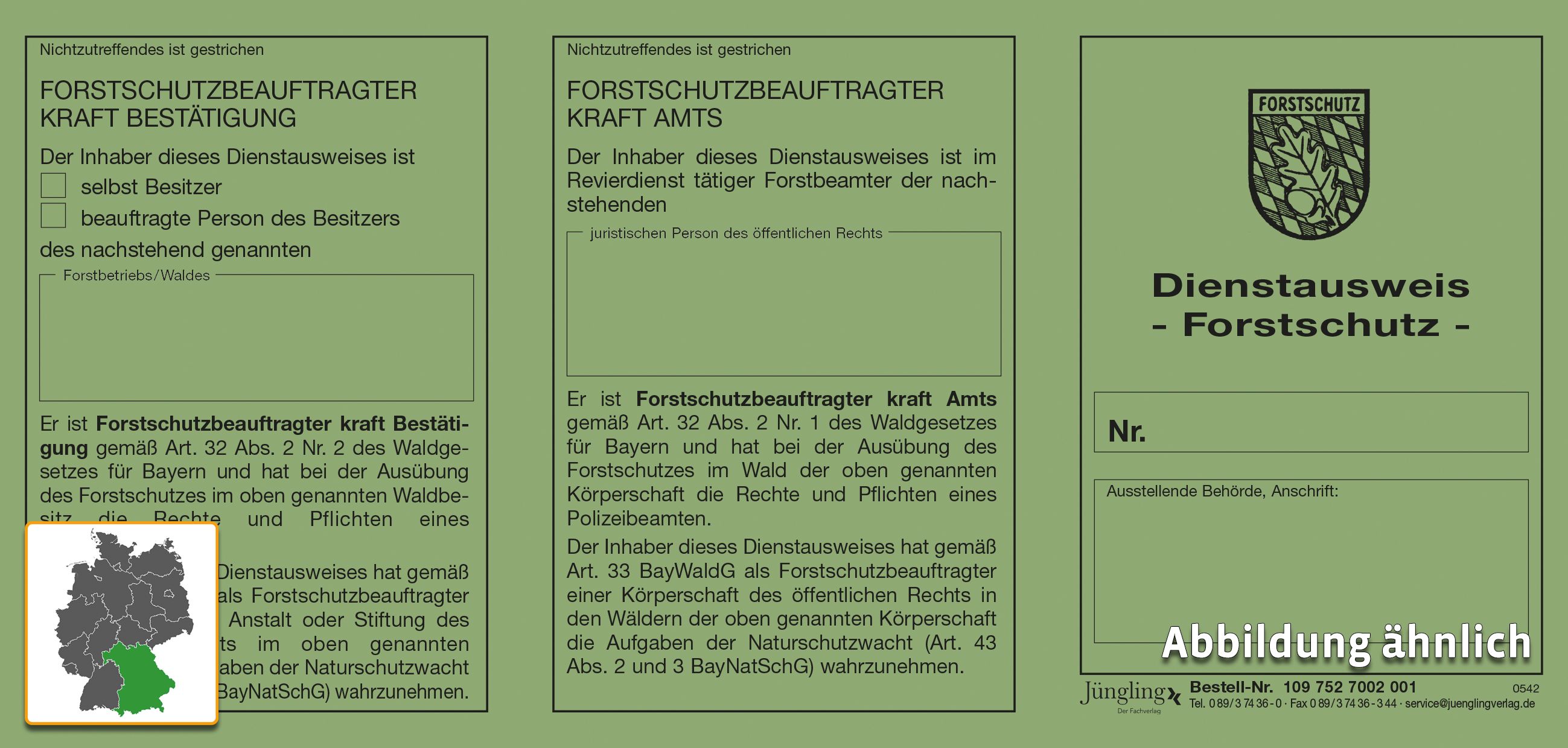 Dienstausweis Forstschutz