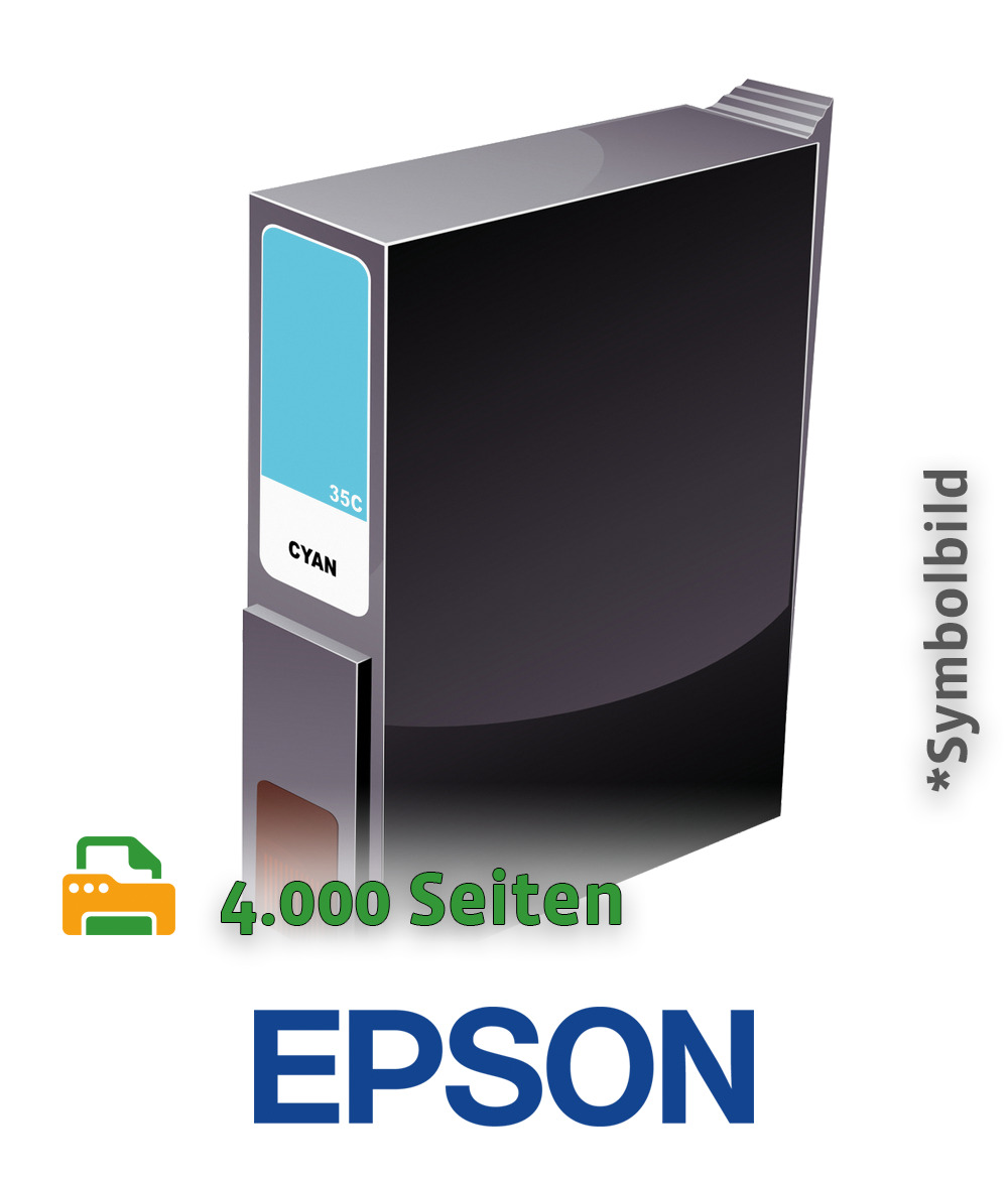 Tintenpatrone EPSON WF-5xxx Series Ink Cartridge XXL Cyan, 4000 Seiten, Cyan, (C13T789240)