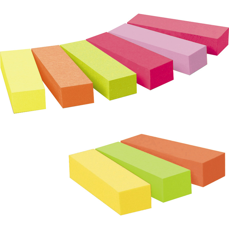 Post-it® Page Marker,  Promotion 670-6+3, 15 x 50 mm, 100 Blatt/Block, verschiedene Farben, 6 Blöcke + 3 Gratis/Packung