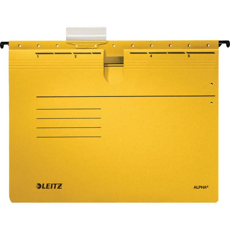 LEITZ Color-Hängehefter Alpha 1984, 1 Abheftvorrichtung, Rechtsheftung - gelb
