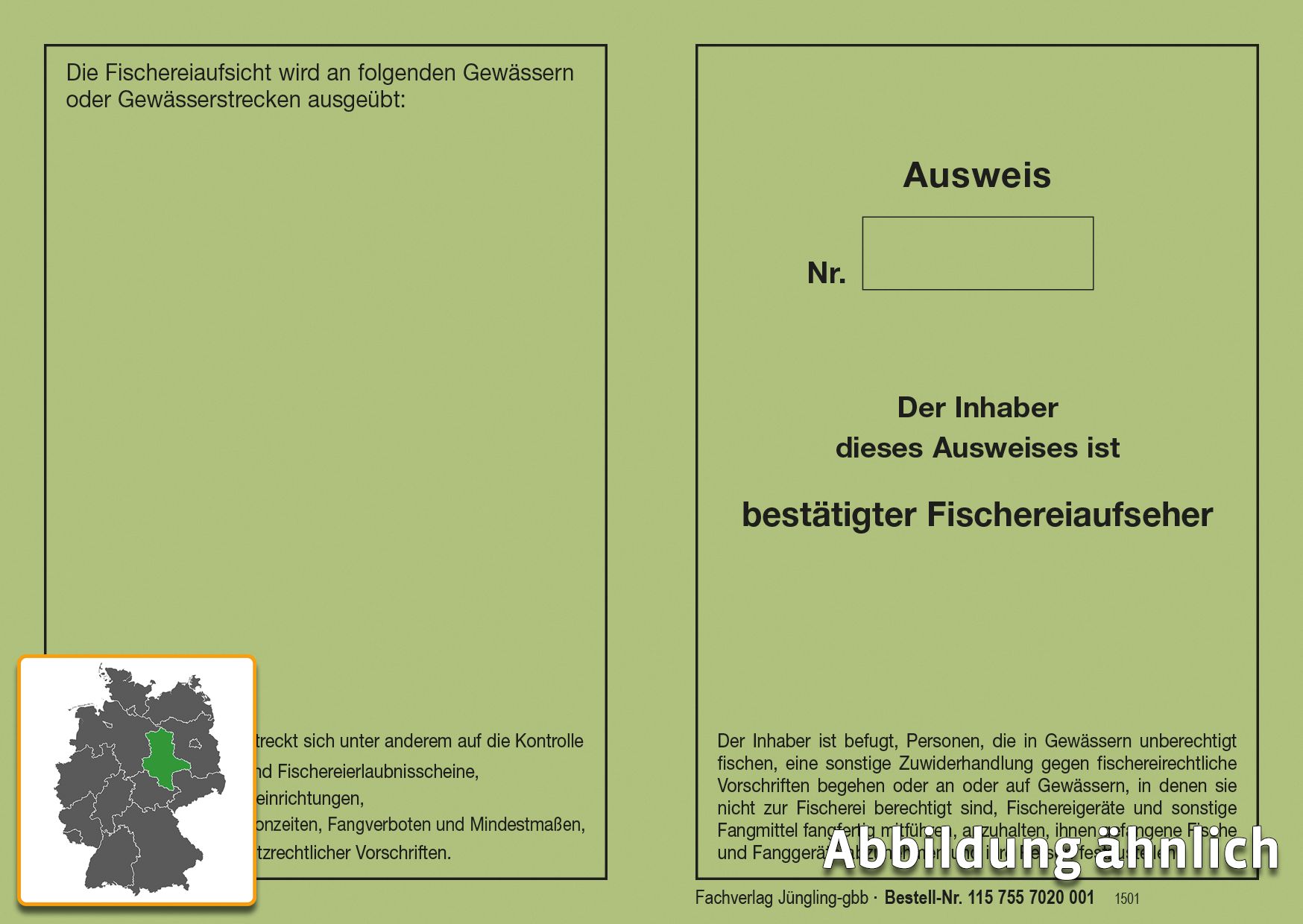 Ausweis bestätigter Fischereiaufseher